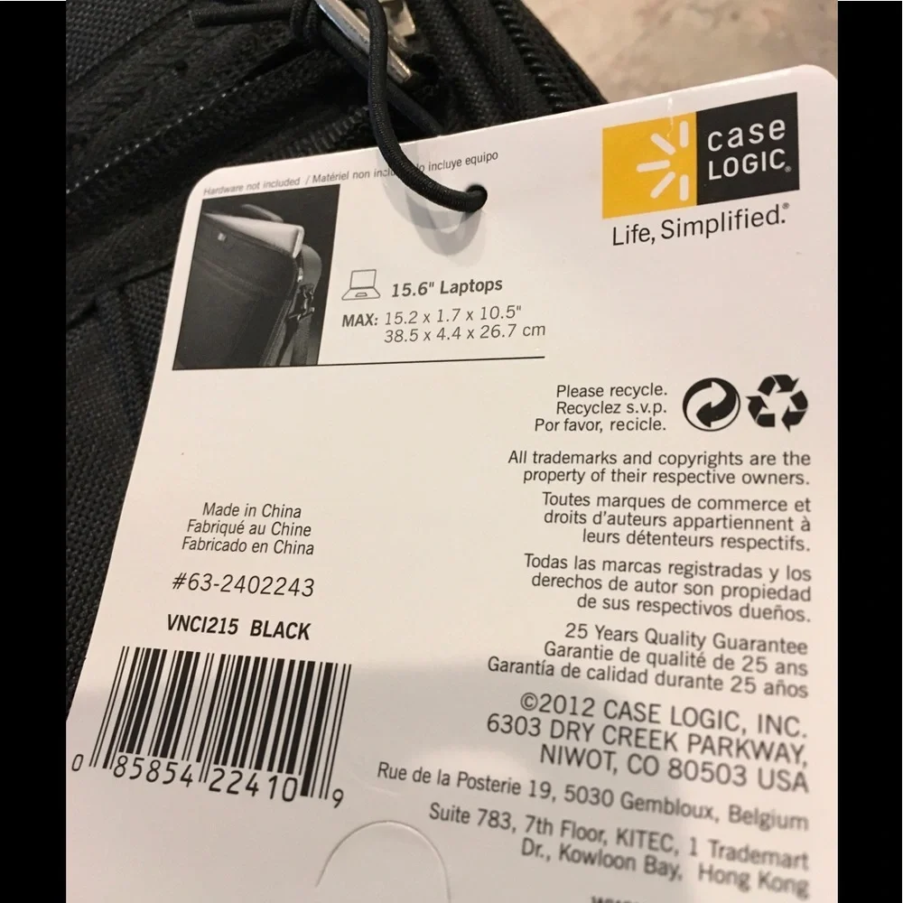 Logic Black Case Laptop Bag